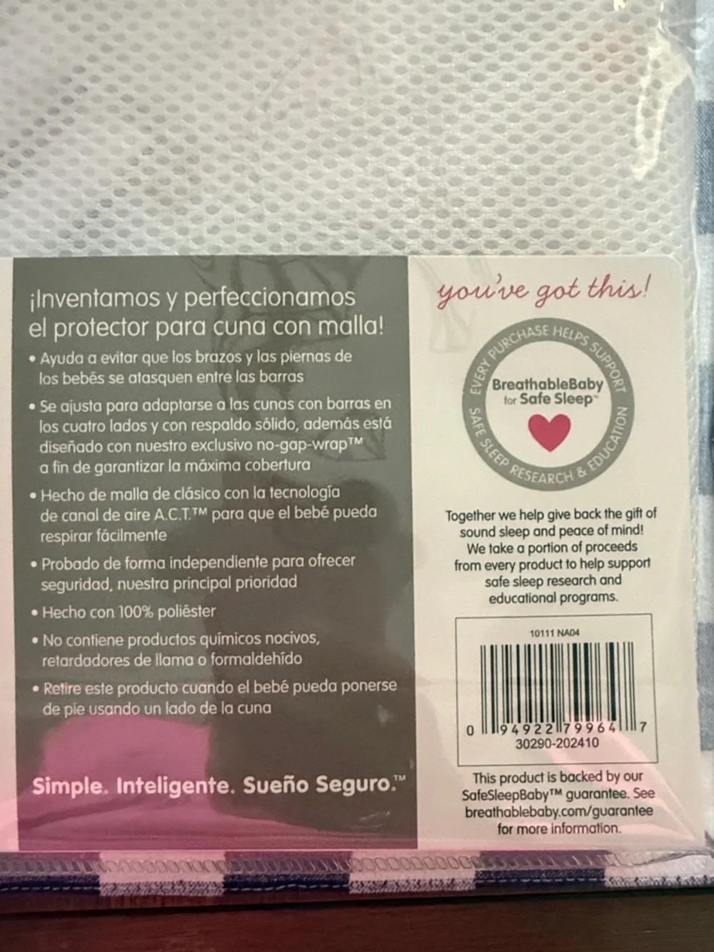 BreathableBaby White Mesh Crib Liner - Soft Breathable Protection